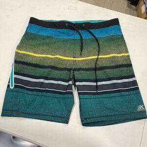 NWOT ZeroXposur Striped Lined Swim Trunks.  Size M medium